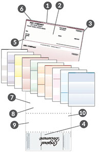 riteway business forms and digital printging checks, rite check program, variable data printing, and clear dry ink